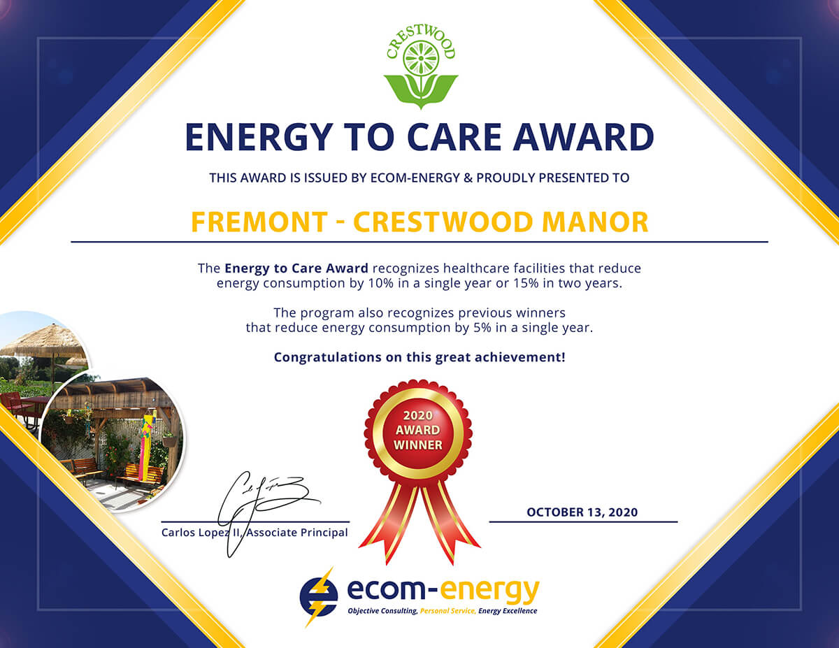Energy to Care Award: Fremont - Crestwood Manor